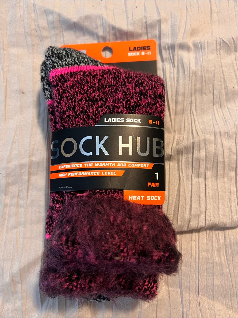 Ladies Heat Socks - Pink/Purple